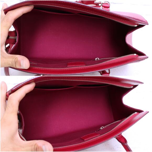 Louis Vuitton Soufflot MM Purple Epi Shoulder and Satchel Purse Leather A3628 - Picture 4 of 12